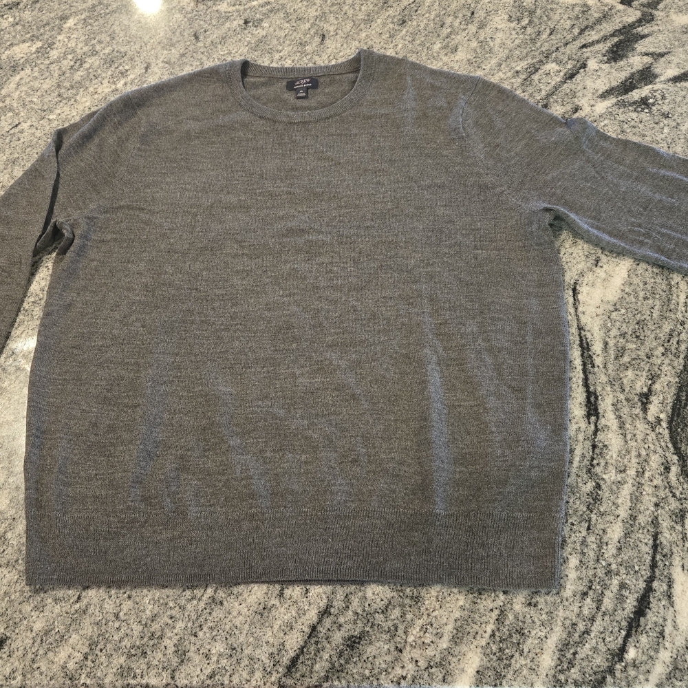 J. Crew Men's Charcoal Crewneck Sweater